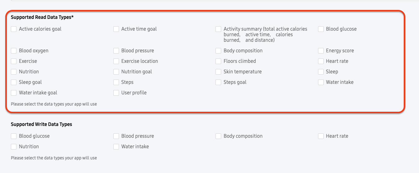 Samsung Health permissions Samsung Health permissions